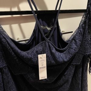 Navy blue off the shoulder top